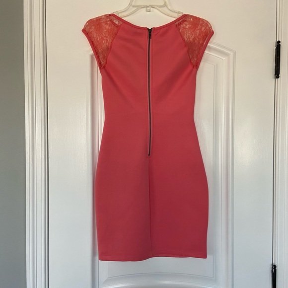 Revolve Ladakh Laced Neoprene Dress, Peach - Picture 6 of 6